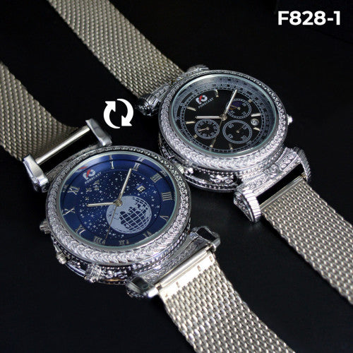 ⌚✨ NUEVO RELOJ 2 en 1 (Doble cara) 🔄 Grabado de Lujo AirForce Importado ⏳🎁