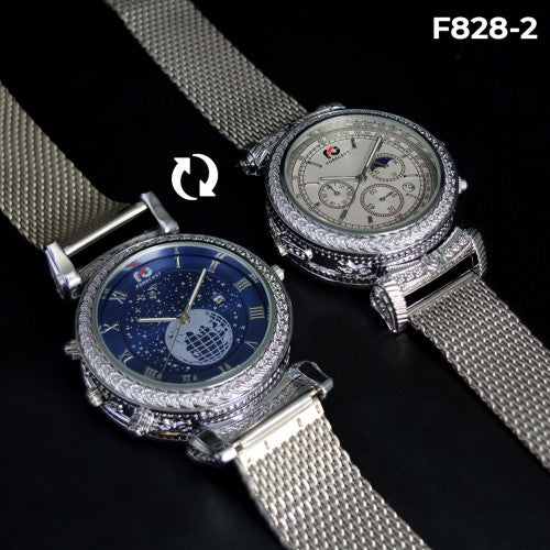 ⌚✨ NUEVO RELOJ 2 en 1 (Doble cara) 🔄 Grabado de Lujo AirForce Importado ⏳🎁