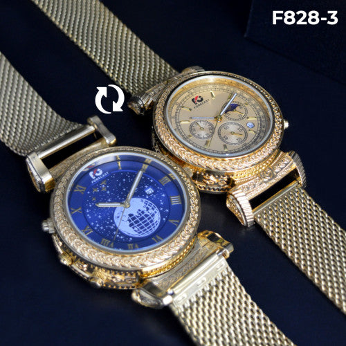 ⌚✨ NUEVO RELOJ 2 en 1 (Doble cara) 🔄 Grabado de Lujo AirForce Importado ⏳🎁