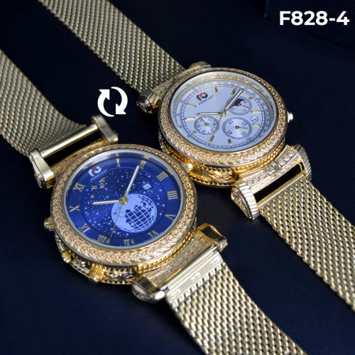 ⌚✨ NUEVO RELOJ 2 en 1 (Doble cara) 🔄 Grabado de Lujo AirForce Importado ⏳🎁