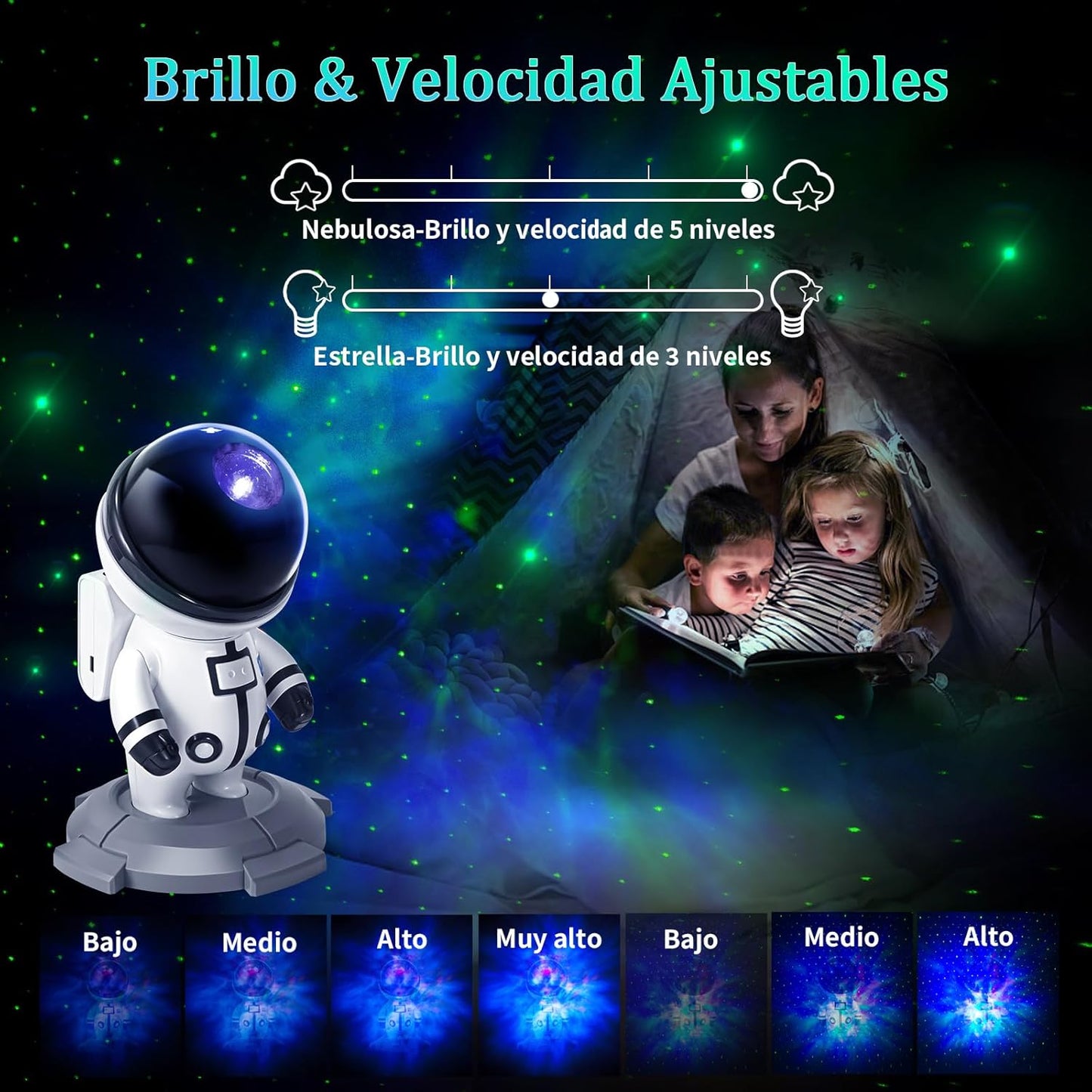 Astronauta Proyector Led Luces De Galaxia
