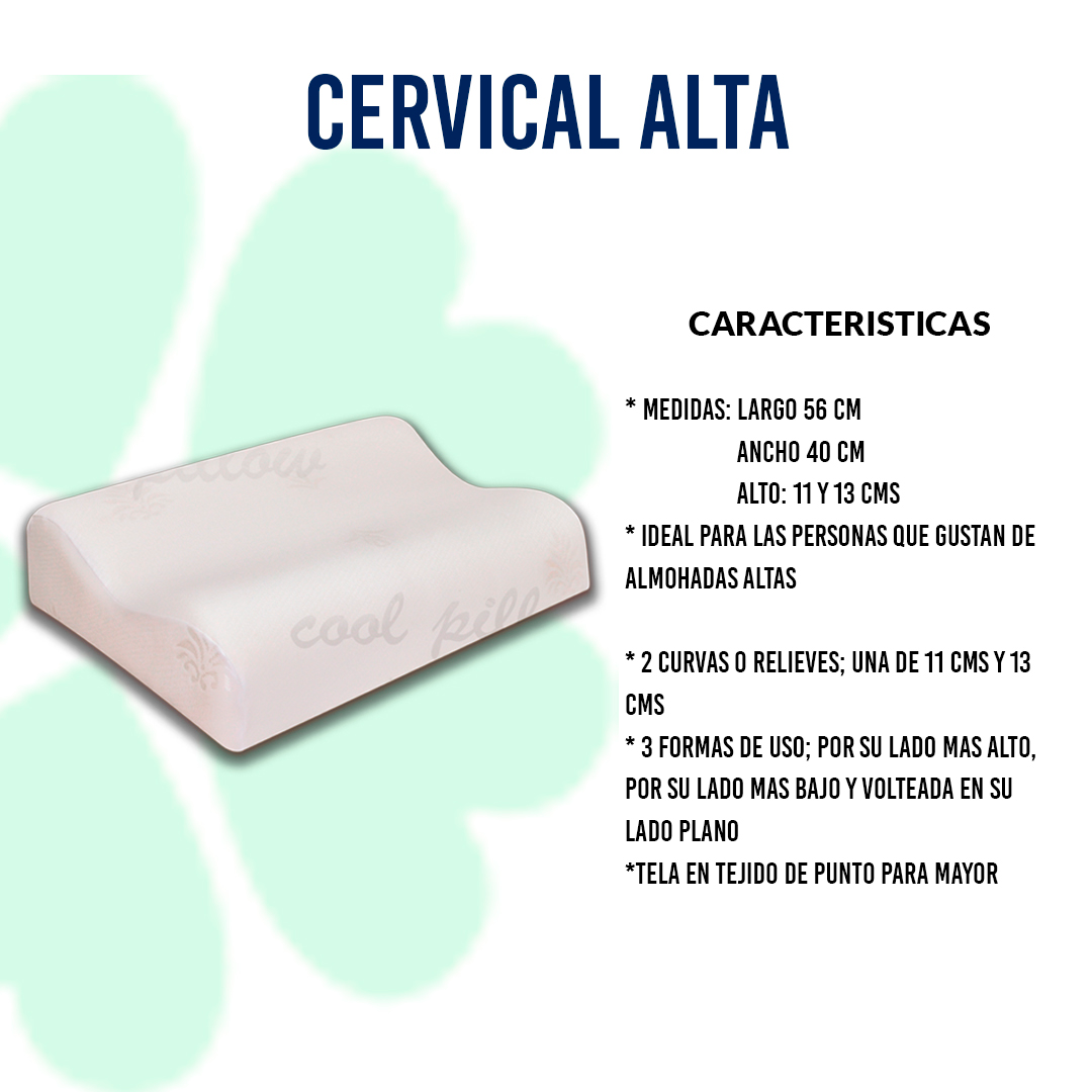 Kit X4 Almohadas Cervicales Altas + Cojín Obsequio 🎁