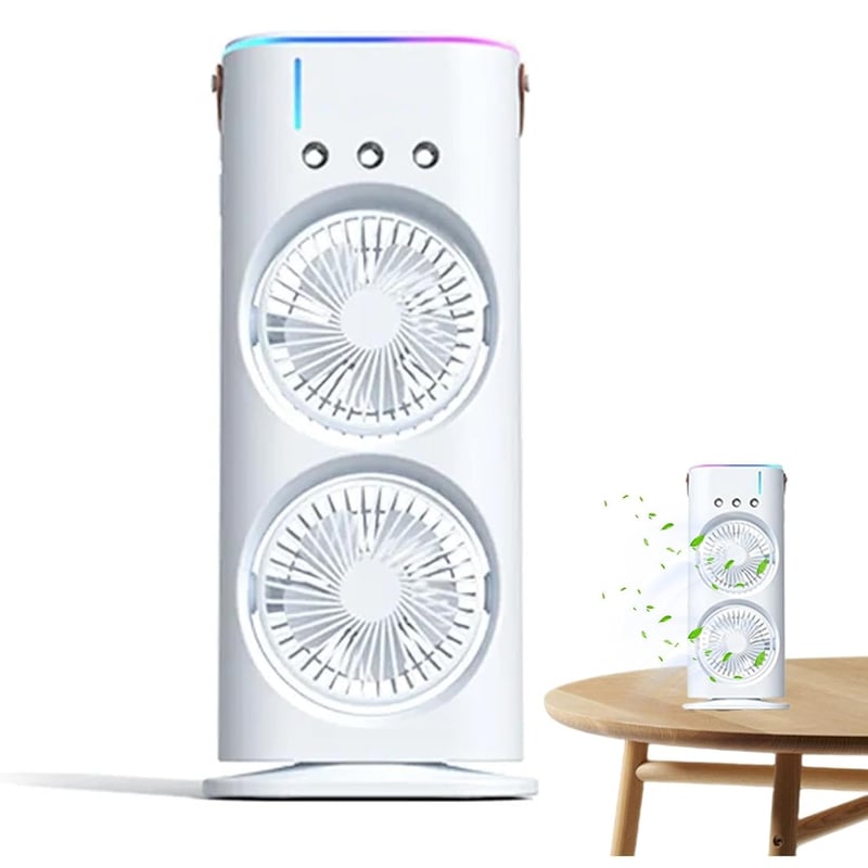 VENTILADOR DE TORRE DOBLE HUMIDIFICADOR