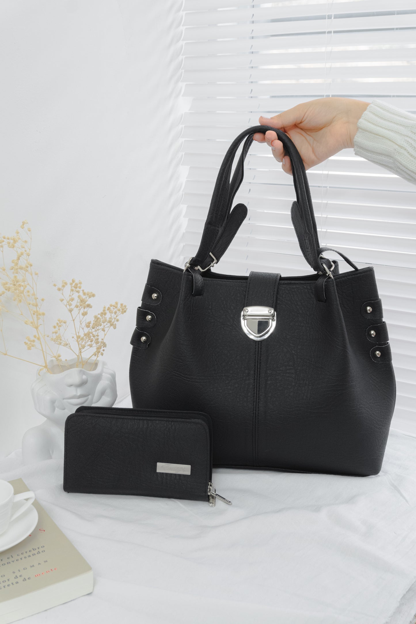Combo Bolso - Billetera Dama DÚO RUBÍ