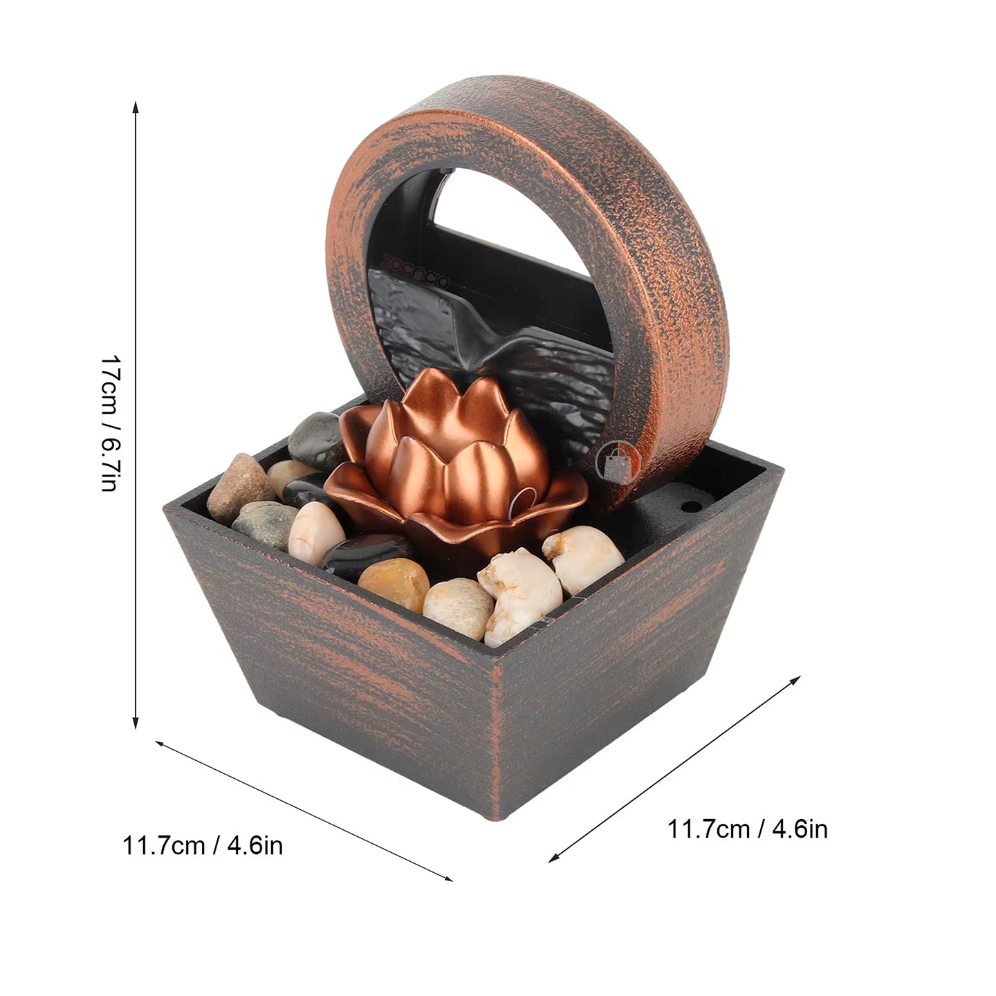 Mini Fuente Decorativa Flor De Loto