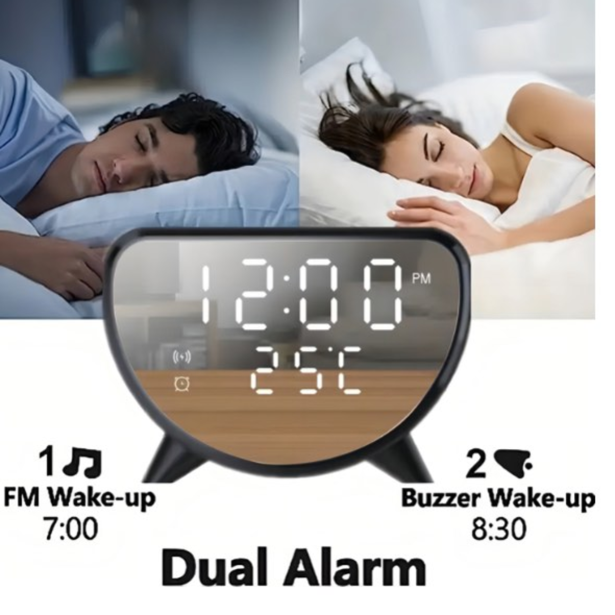 Reloj Digital Cargador Parlante Inalámbrico