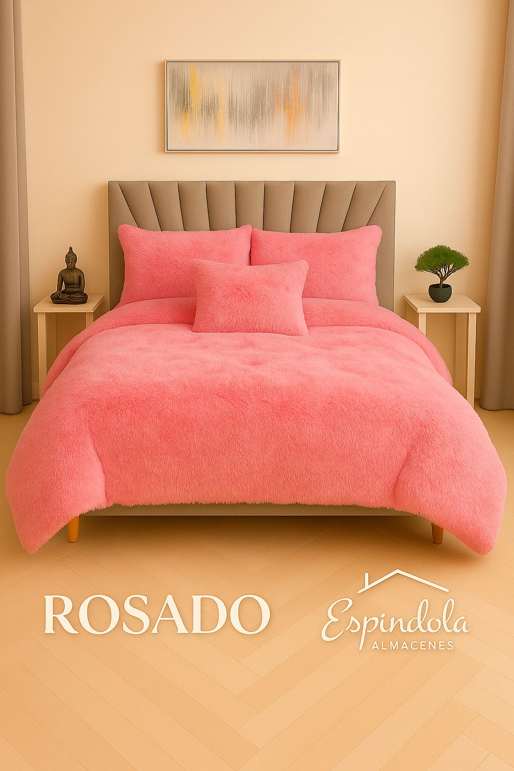 Edredón peludo piel de ganso