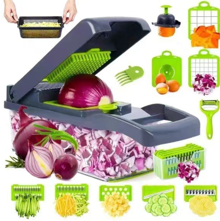 🔪🧂¡SÚPER PROMO DE COCINA – CORTADOR MULTIFUNCIÓN + MOLINILLOS ELÉCTRICOS DE SAL Y PIMIENTA!🔥
