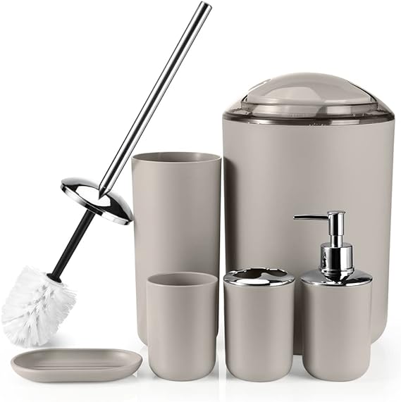 🧖♂️✨🧖♀️ Nuevo Juego de Accesorios de Lujo para el Baño 🚽🧼🧴 - x6 piezas