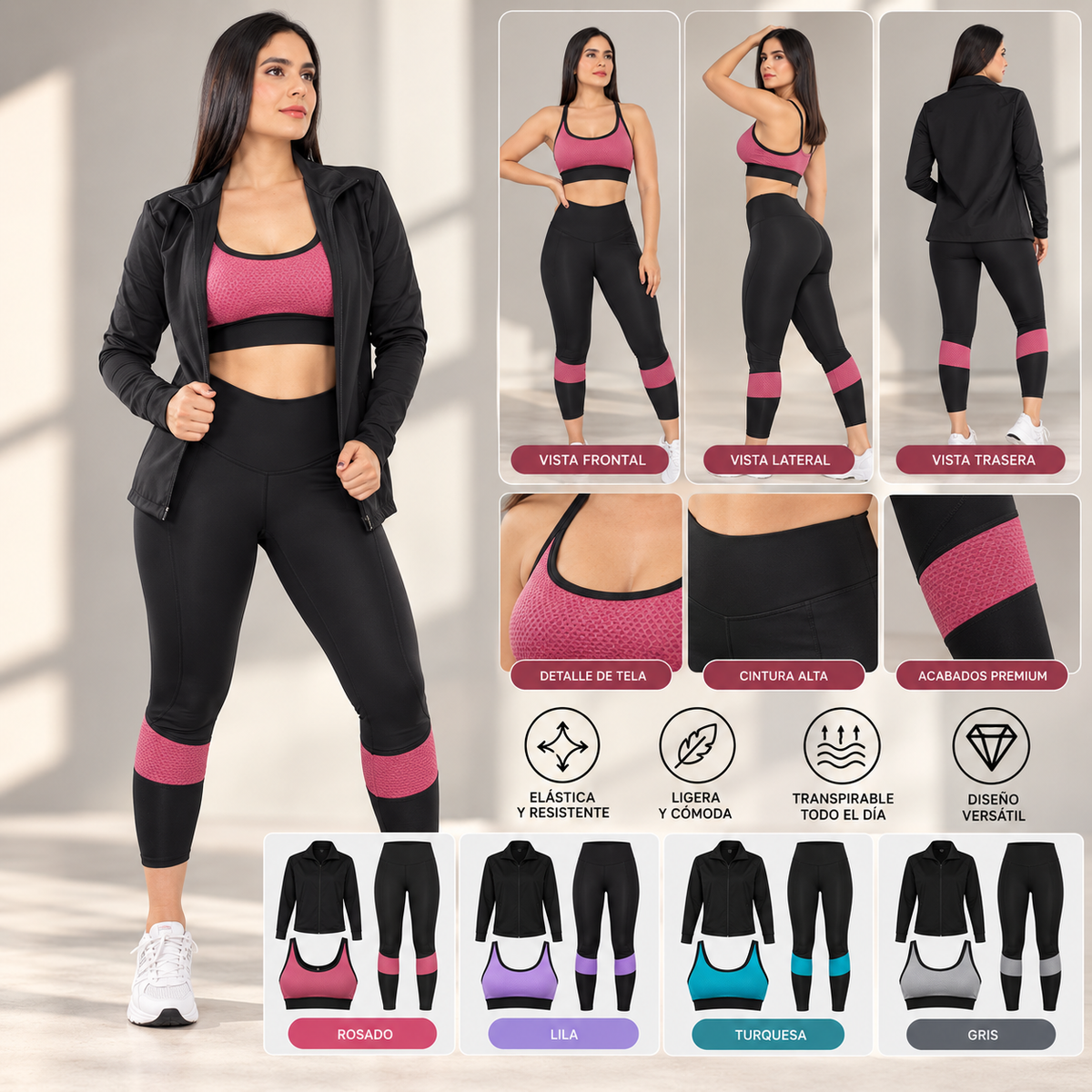 Conjunto deportivo 3 piezas TechDry Suplex