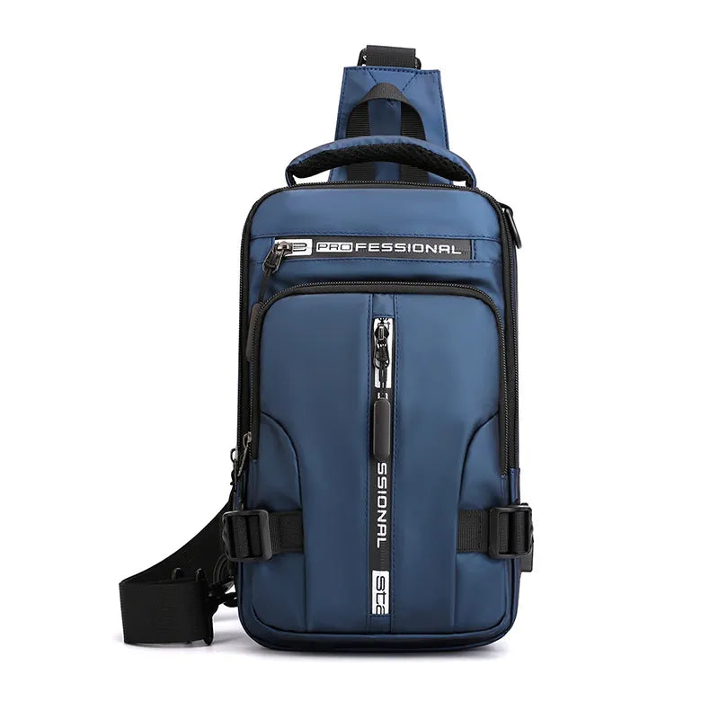 🎒🏍️ BOLSO TÁCTICO 📚⛺ MORRAL Pechera 3 EN 1 de LUJO en CUERINA - USB  ⭐⭐⭐⭐⭐