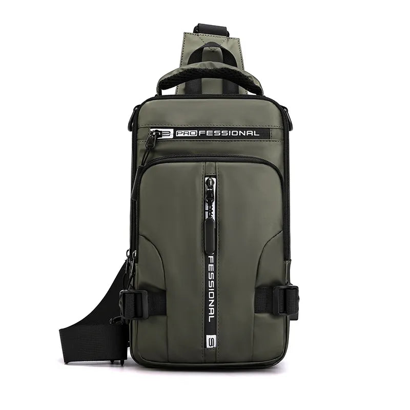 🎒🏍️ BOLSO TÁCTICO 📚⛺ MORRAL Pechera 3 EN 1 de LUJO en CUERINA - USB  ⭐⭐⭐⭐⭐