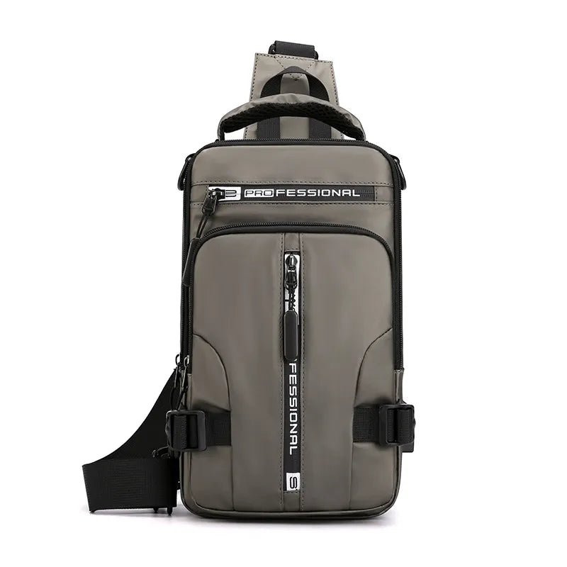 🎒🏍️ BOLSO TÁCTICO 📚⛺ MORRAL Pechera 3 EN 1 de LUJO en CUERINA - USB  ⭐⭐⭐⭐⭐