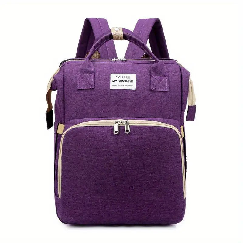 👶✨🤰 Nuevo Bolso Morral Pañalera 4 en 1 Cuna portátil Bebé con puerto USB 🔋🍼🐥