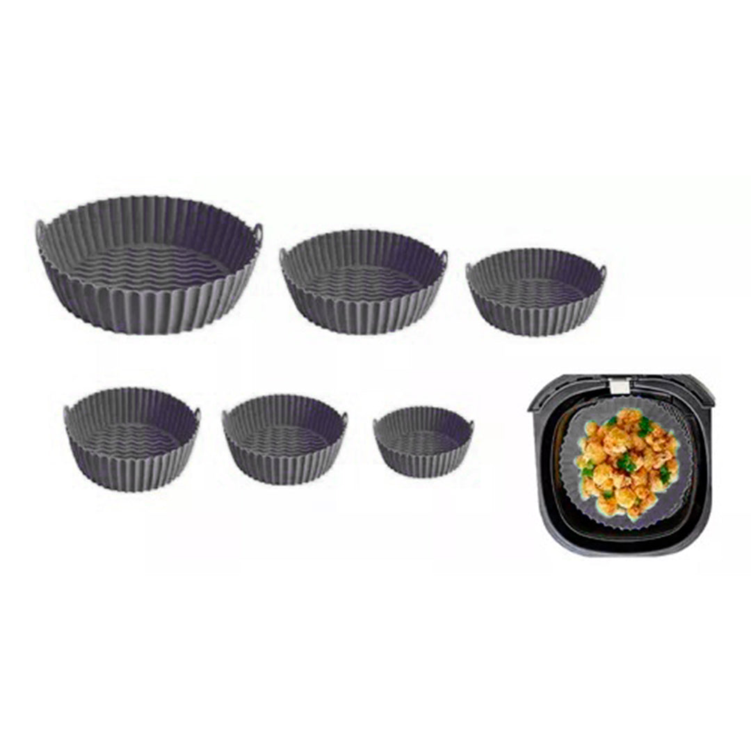 ✨🍗Nuevos Moldes silicona protectores Anti-Grasa para AirFryer, Hornear, Freir, Cocinar KIT x6 Unidades🍰