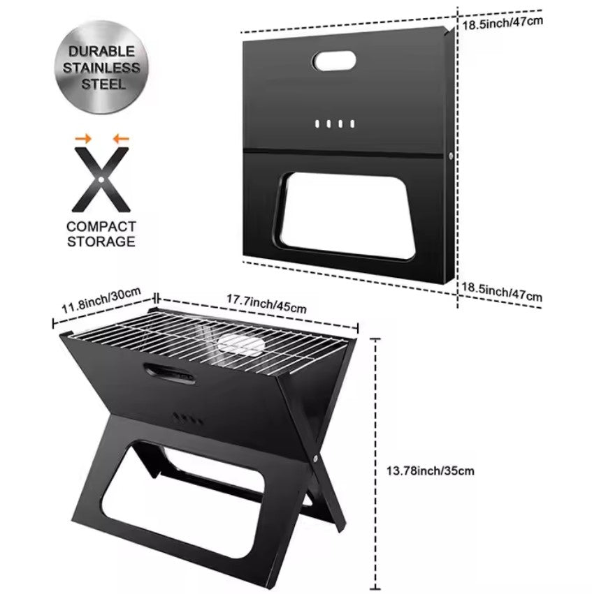 ✨¡NUEVO! ASADOR PLEGABLE Y PORTÁTIL 🔥 ¡Llévate el sabor de la parrilla a donde quieras!🍗
