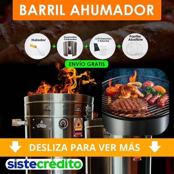 Nuevo BARRIL AHUMADOR ASADOR PREMIUM® | +ACCESORIOS🔥🍗