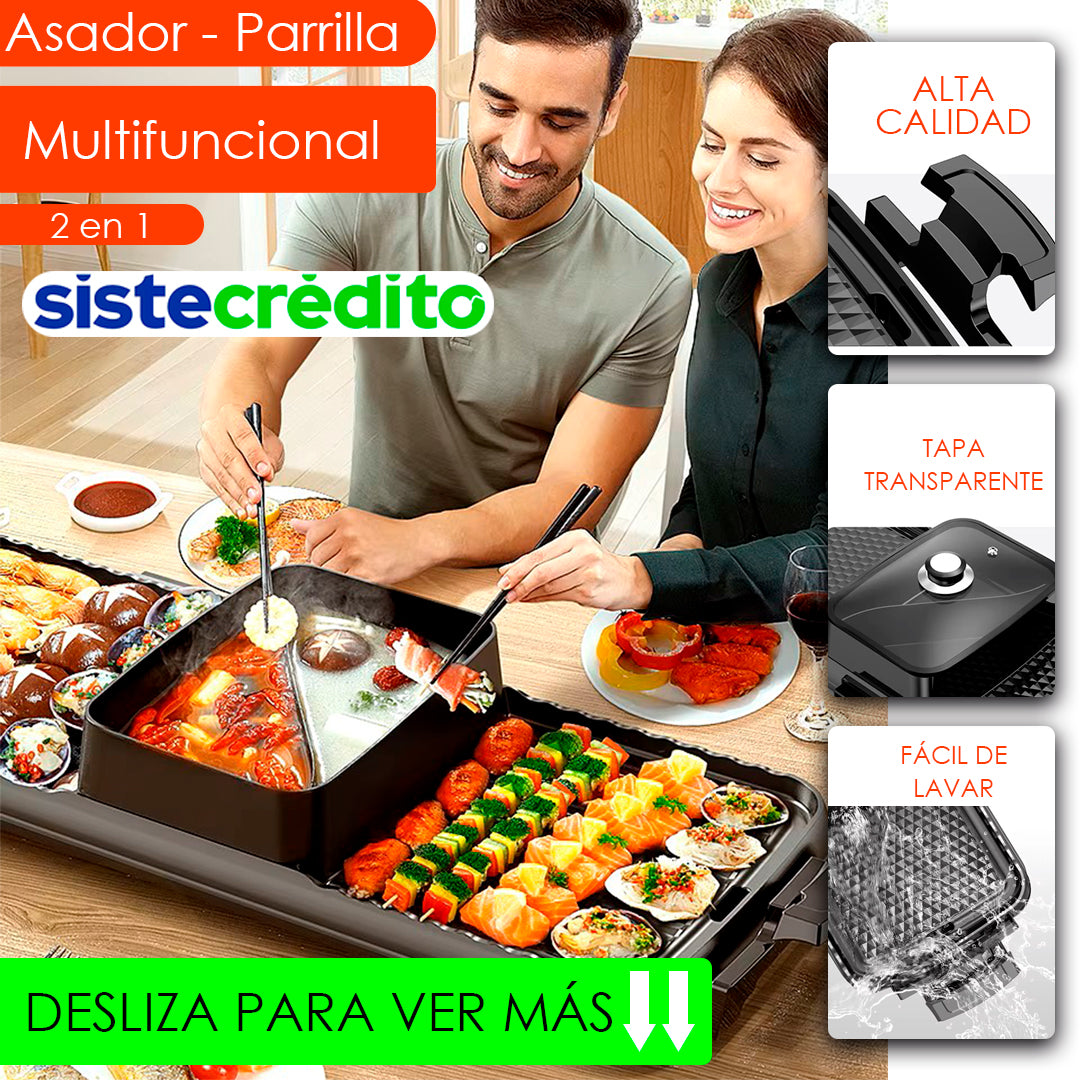 ✨¡NUEVO! ASADOR PARRILLA Multifuncional 2 en 1 🔥🍗