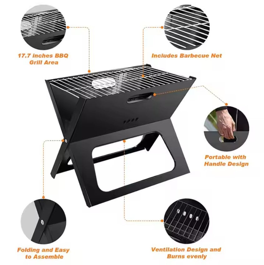 ✨¡NUEVO! ASADOR PLEGABLE Y PORTÁTIL 🔥 ¡Llévate el sabor de la parrilla a donde quieras!🍗
