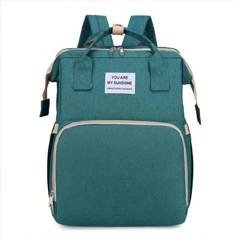 👶✨🤰 Nuevo Bolso Morral Pañalera 4 en 1 Cuna portátil Bebé con puerto USB 🔋🍼🐥