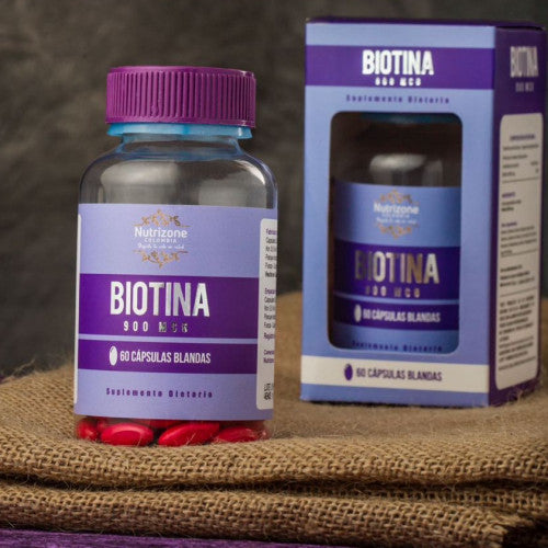 BIOTINA NUTRIZONE 900MCG x 60 cápsulas