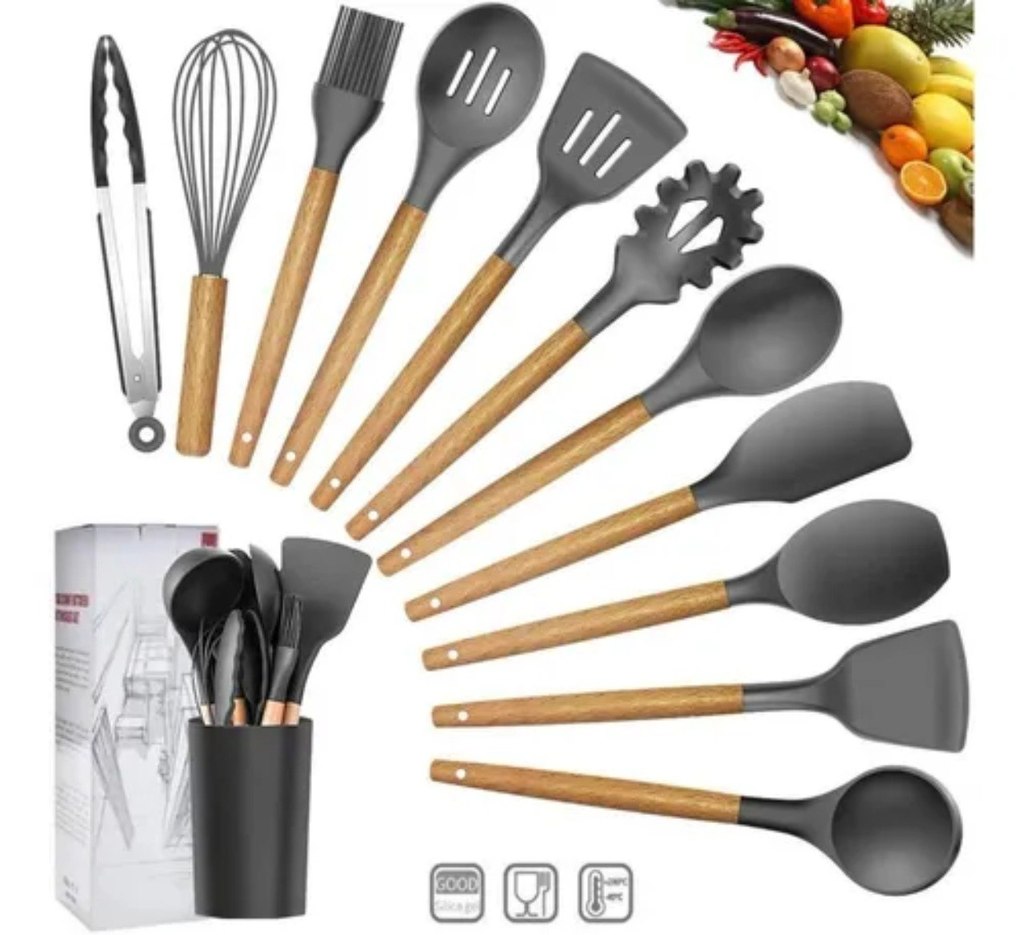 Set Utensilios de cocina en Silicona x12