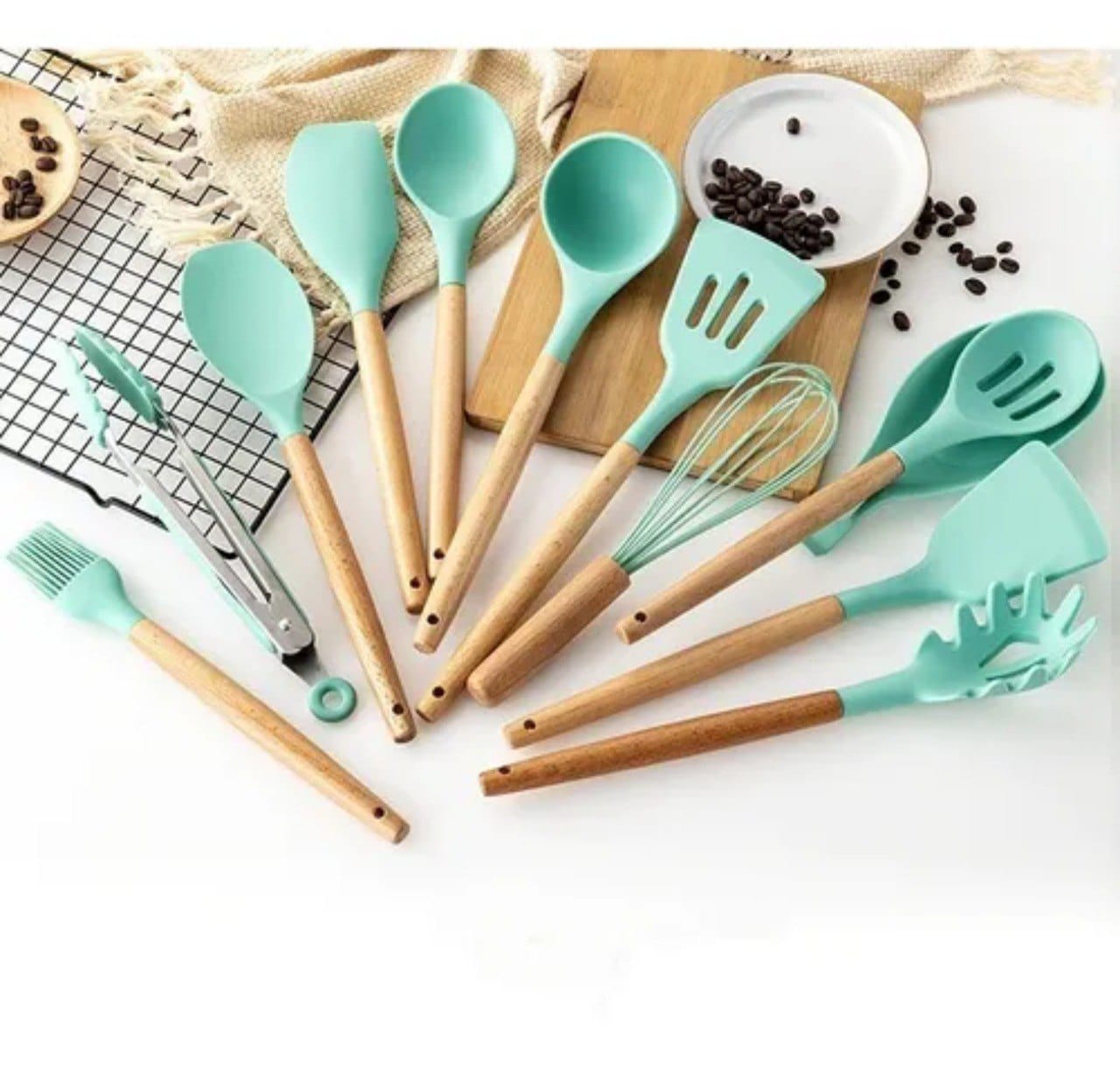 Set Utensilios de cocina en Silicona x12