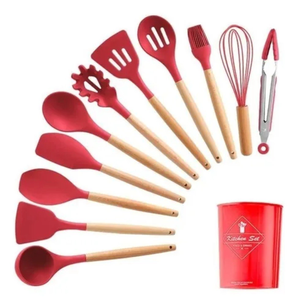 Set Utensilios de cocina en Silicona x12
