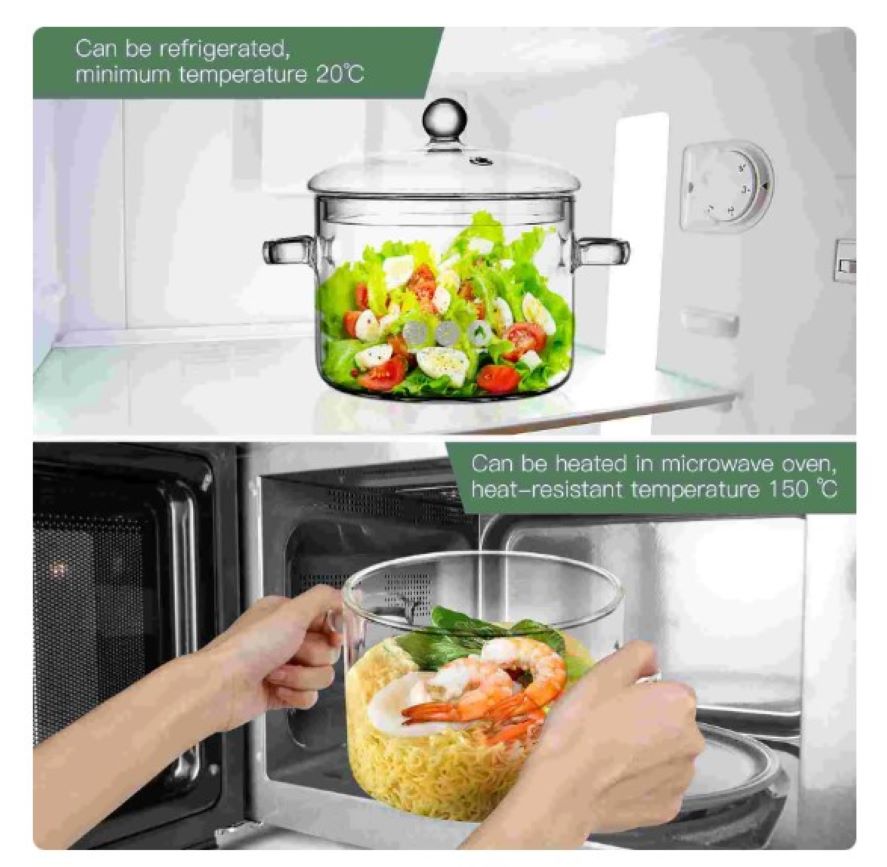 Combo Olla Vidrio Sarten 4 Puestos+ obsequio