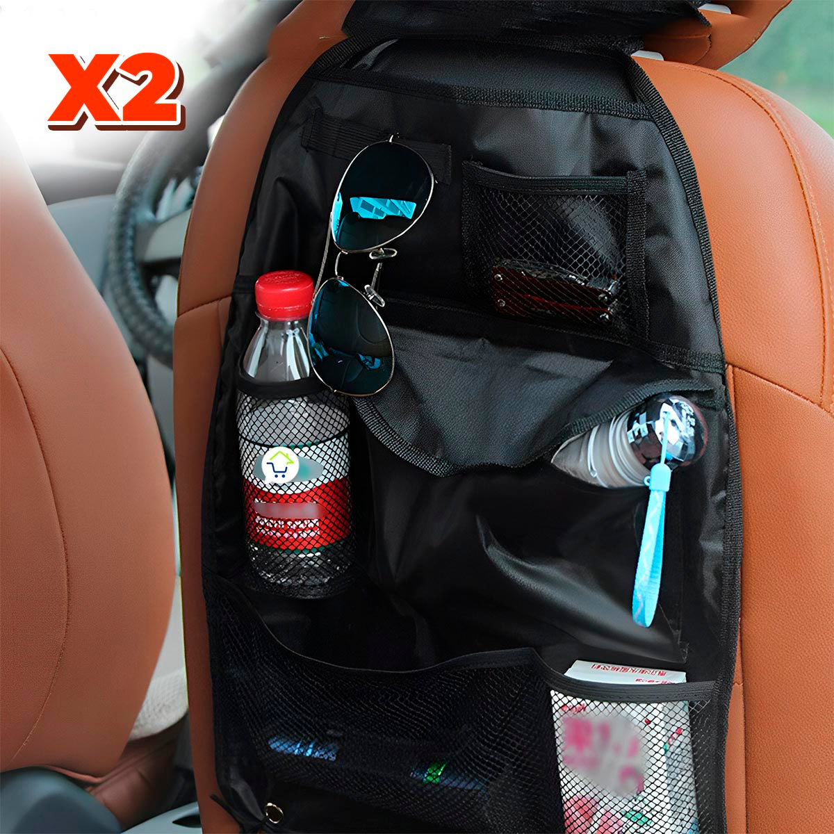 Organizador x2 Para Asiento De Carro