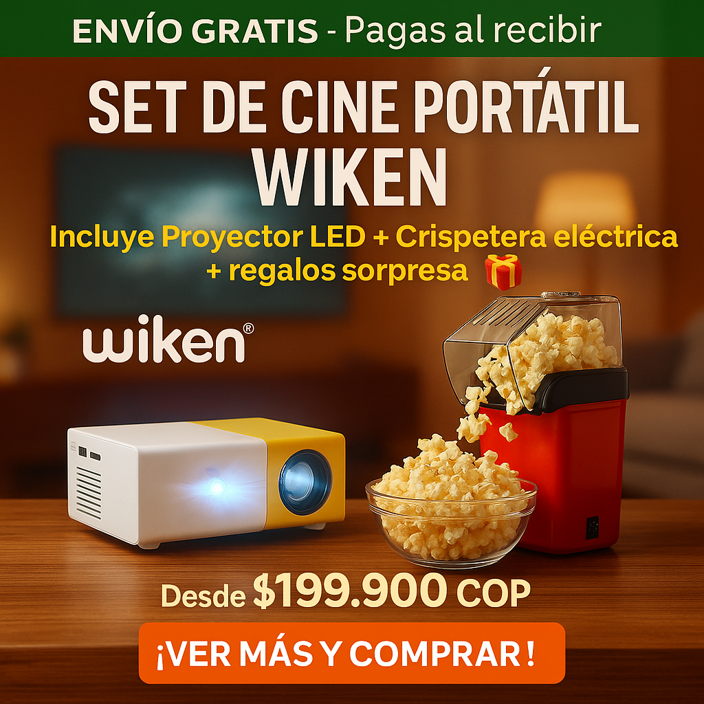 Combo Cine portátil ( Proyector led + Crispetera Eléctrica)