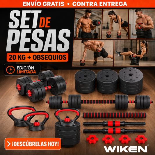 Tu Gimnasio en Casa: Nuevo KIT MANCUERNAS + Obsequios