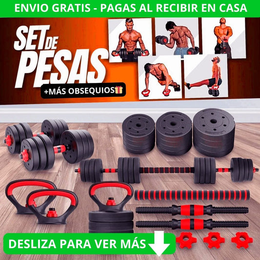 🔥Más Músculo, Tu Gimnasio en Casa: ¡Nuevo kit! Mancuernas de 40 y 80 libras + Obsequios🏋️‍♀️💥Sin Excusas!