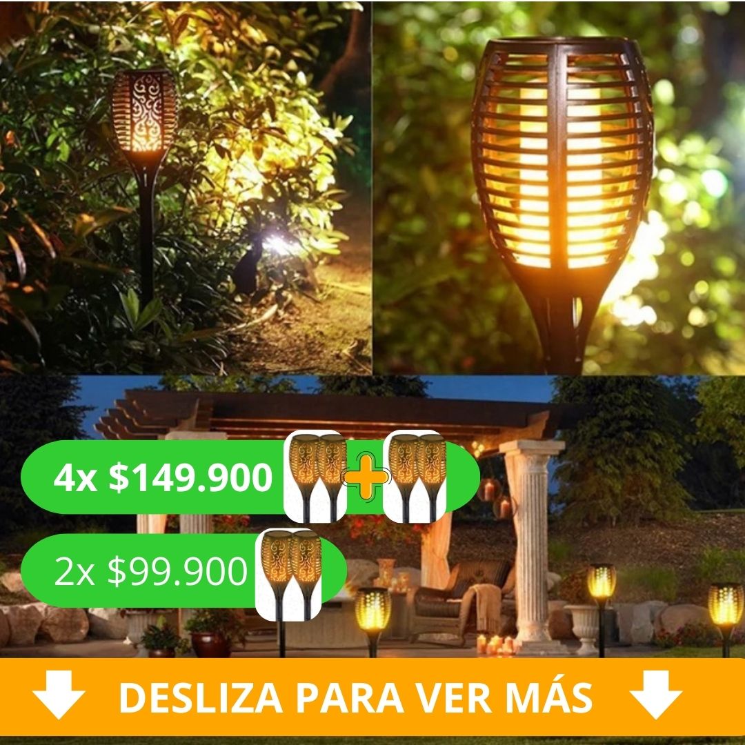 🔥✨Antorcha LED Solar: Ilumina tu hogar sin Electricidad🌙
