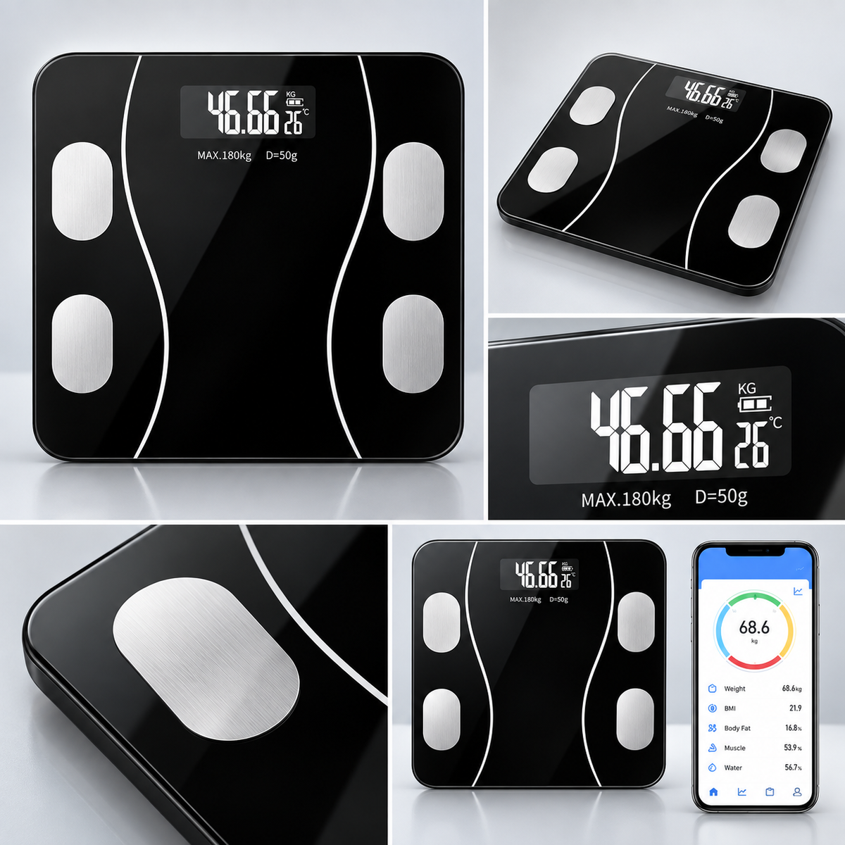 Bascula Digital Inteligente Bluetooth
