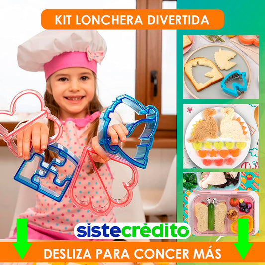 👨‍👩‍👦‍👦✨Kit 45 Piezas - Lonchera Divertida🥪🧃