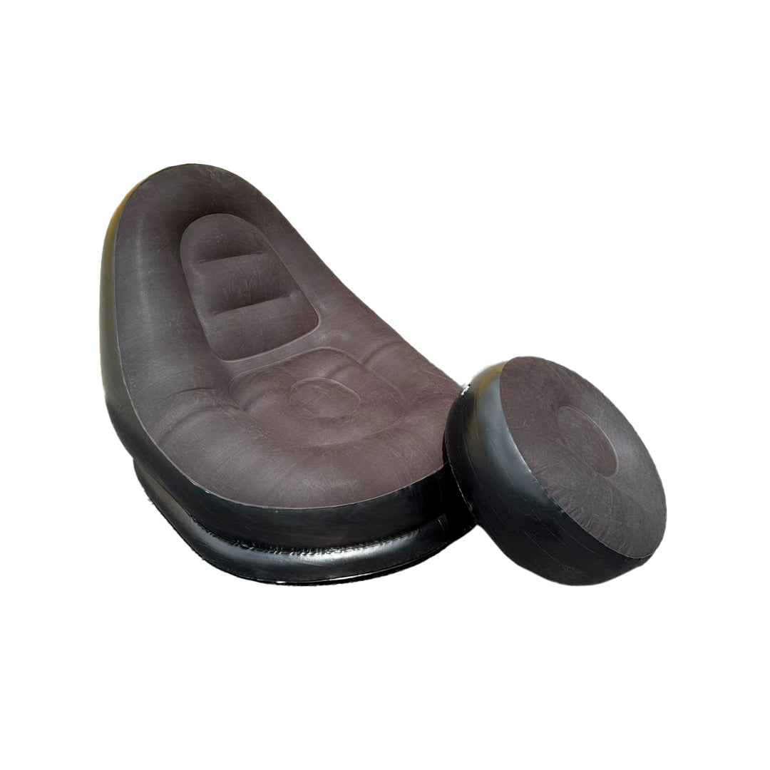 Nuevo SOFÁ SILLÓN INFLABLE Comfort + PUFF Reposa pies  | Relájate en Cualquier Lugar 🛋️✨
