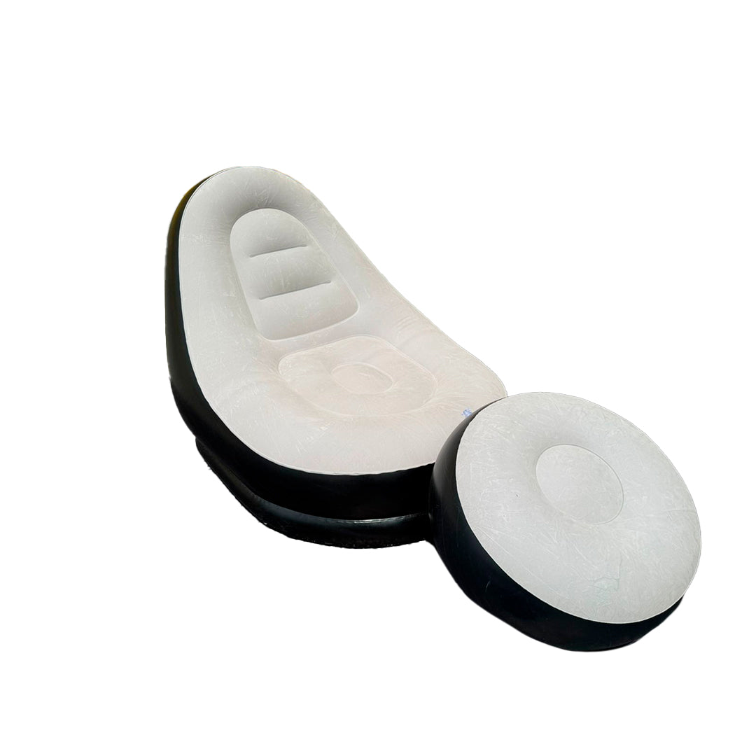 Nuevo SOFÁ SILLÓN INFLABLE Comfort + PUFF Reposa pies  | Relájate en Cualquier Lugar 🛋️✨