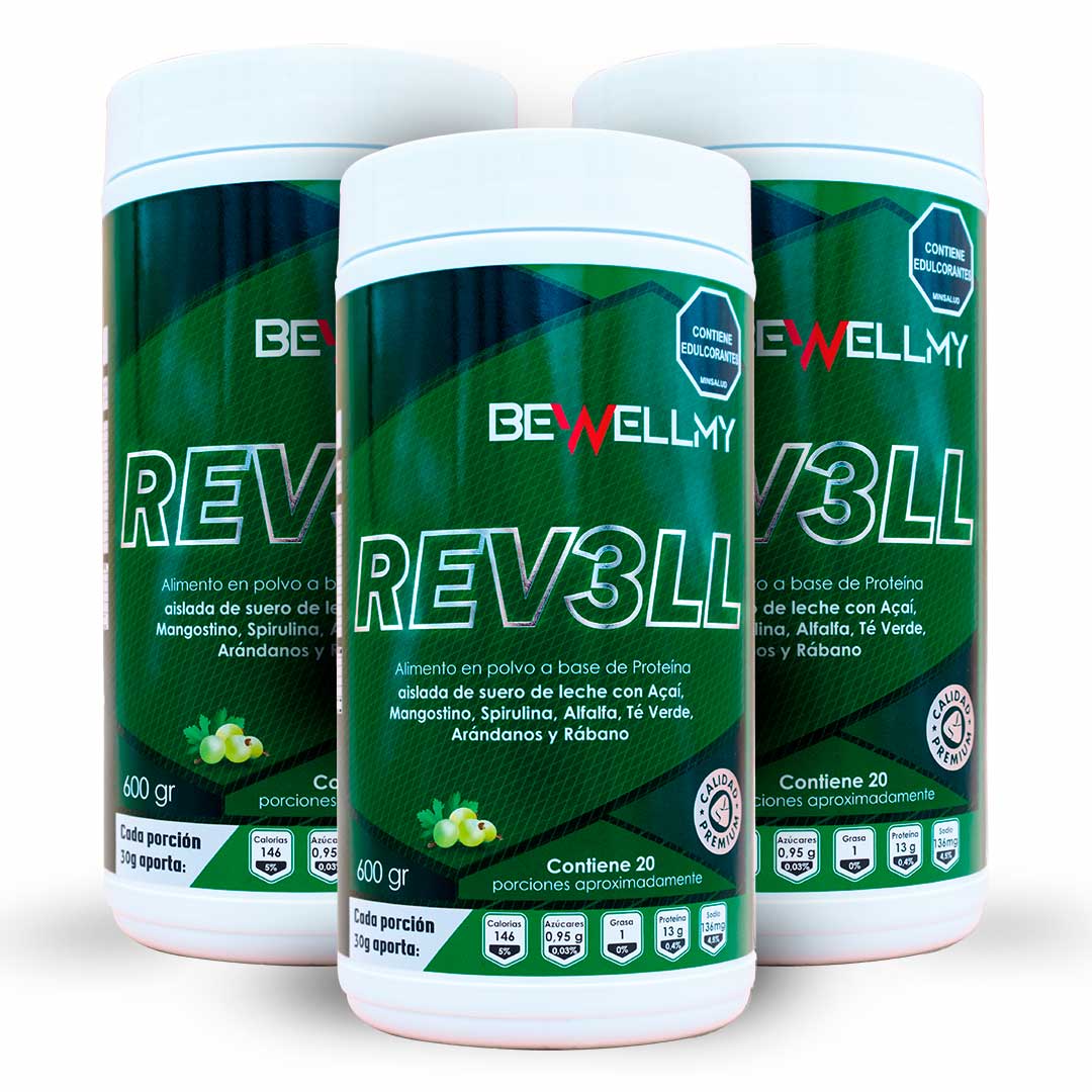 Proteina + Quemador REV3LL | Batido verde + Whey protein