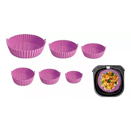 ✨🍗Nuevos Moldes silicona protectores Anti-Grasa para AirFryer, Hornear, Freir, Cocinar KIT x6 Unidades🍰