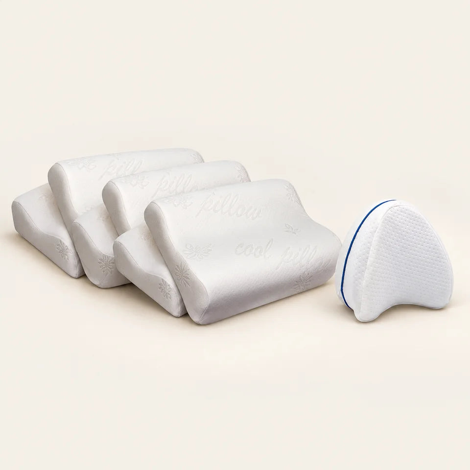 Kit X4 Almohadas Cervicales Altas + Cojín Obsequio 🎁