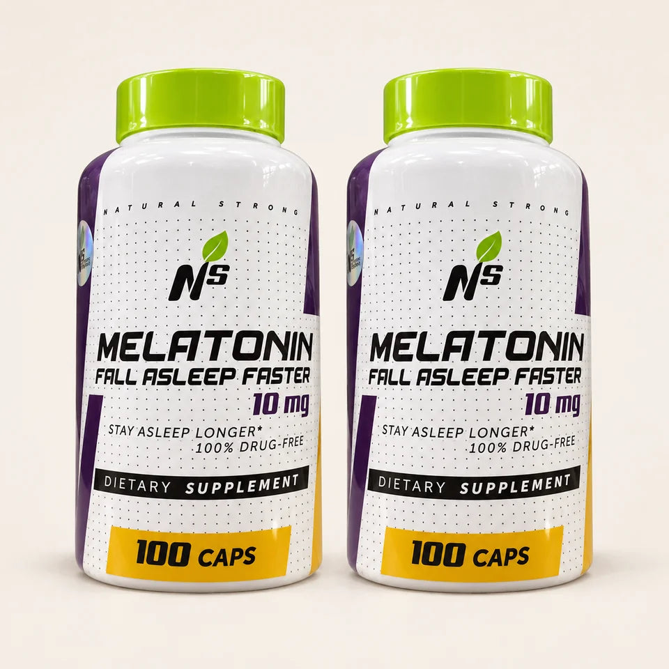 MELATONINA FORTE 10mg X 100 CAPS | Sueño profundo, Duerme más rápido, Descanso reparador
