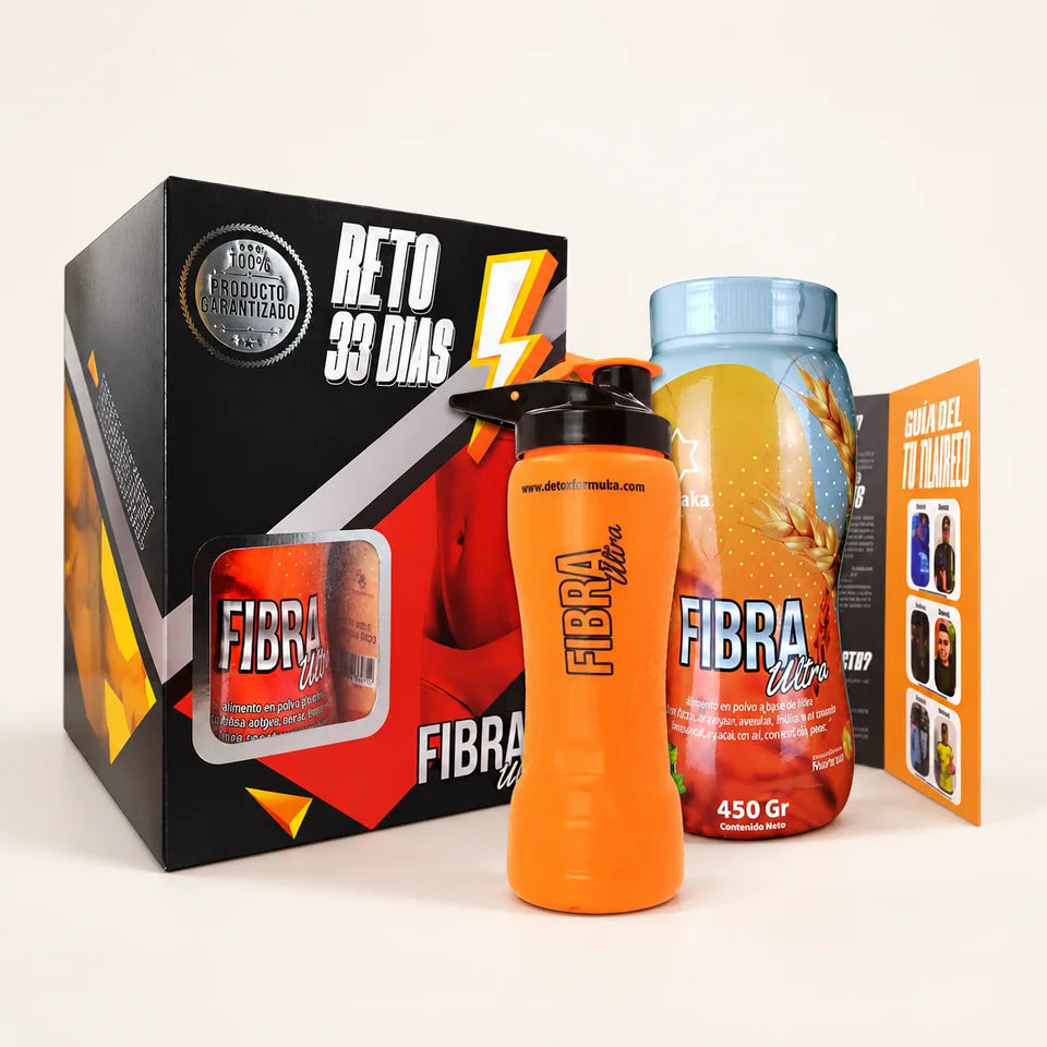 ⚡️RETO 33 DIAS - FIBRA ULTRA – BYPASS NATURAL⚡️ x3 Unidades Fibra Ultra 450gr + Termo + Guía del Reto